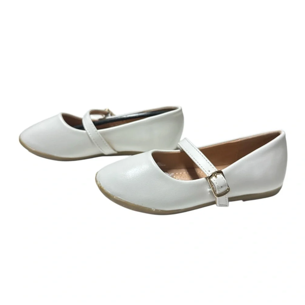 Nova Utopia Toddler Girls White Mary Jane Flats Size 9 NWB